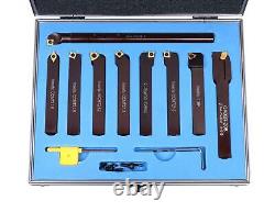 1/2 9 Pieces/Set, Indexable Carbide Turning Tools and Boring Bar, 2988-0012