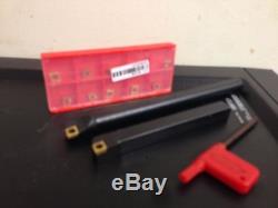 1/2 CCMT Lathe Tool Holder Set w Boring Bar and 10 Pcs Pack Inserts NEW
