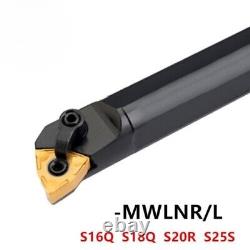 10PC WNMG080404-MA insert+S25S-MWLNR08 25x250m Lathe Turn Tool Boring Bar Holder