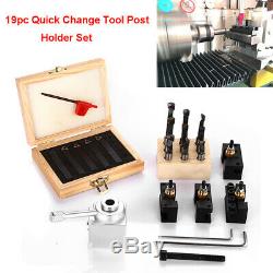 19pc Quick Change Tool Mini Post Holder Set Lathe Bar Boring CNC Holder Turning