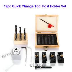 19pcs/set Quick Change Tool Mini Holder Post Turning Boring Lathe Holder Bar CNC
