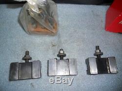 (3) Aloris BXA-2 size Quick Change Boring Tool Holders with set of Boring Bars