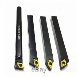 4pcs 10mm Shank Boring Bar Steel Tool Holder with 4pcs L Wrenches For CNC Lat