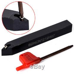 4pcs 12mm Lathe Turning Tool Holder Boring Bar + 10 DCMT070204 Carbide Inserts