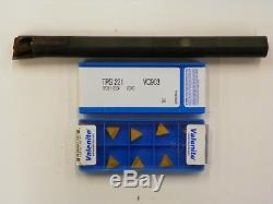 5/8 Solid Carbide Boring Bar Holder, Tpg 221 Vc903 Carbide Inserts A886