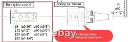 7pc. Set MAZAK 1-1/2OD Boring Bar Socket Bushing, Integrex Lathe Vari. ID Bores