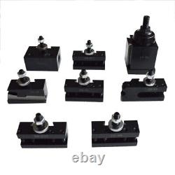 8 PCS/Set Machine Tool Fixture (Tool Post & Tool Holder) Quick Change Tool Post