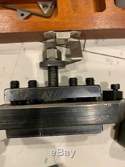 Aloris AXA wedge style tool post with holders And Boring Bars