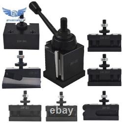 BXA 250-222 Wedge Type Tool Post Swing Dia 10 15 With 7PC Tool Holders