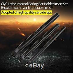 Bar Holder Set, SCLCR Lathe Boring Internal Turning With 10 Pcs Insert And 3Pcs