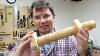 Big Wooden Screw And Nut On The Metal Lathe