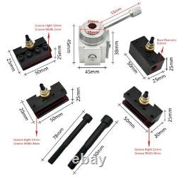 Boring Bar Turning Facing Holder Wrench Mini Quick Change Tool Lathe Tool