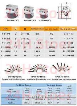 Boring Head+holder+boring Bar F1 Boring Head for Cnc Lathe Bored Boring Tool Set