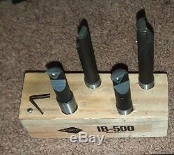 Borite IB-500 1/2 4pc. Boring Bar Set w wooden holder, and Allen key wrench