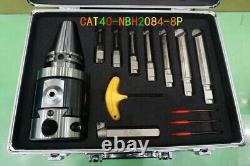 CAT40-NBH2084 Fine Boring Head NT40 BT40 MT3 R8 Tool Holder+8Pcs 20mm Boring Bar