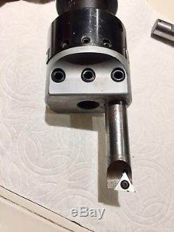 CRITERION DBL-203 Boring Head With Cat 40 Holder + Boring Bars