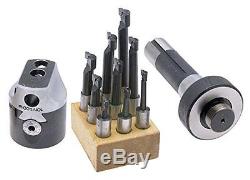 Carbide Tipped Boring Bar Set Tool Holders Metalworking Including R8 Shank