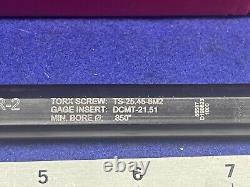 Dorian Boring Bar 5/8 Tool Holder With Iscar Inserts MINT 55587 S10R-SDQCR-2