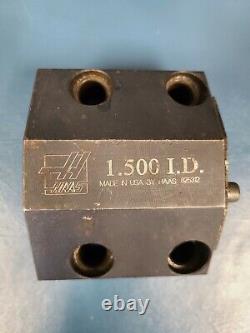 HAAS 1.500 ID CNC Turret Boring Bar Tool Holder No. 825312 WITH Stop Cover
