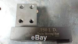 HAAS DUAL SPINDLE TWIN BORING BAR HOLDER. 750 ID FREE SHIPPING