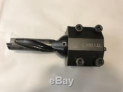 Haas Bolt-On 1.5 ID Boring Bar Holder from an SL-30 CNC Lathe, Used