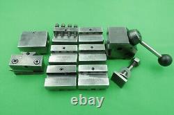 Hardinge L18 Quick Change Tool Post with 8 Holders 6 X L21 1 X L23 1 X L19