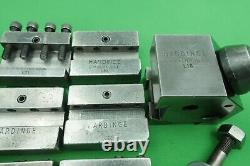 Hardinge L18 Quick Change Tool Post with 8 Holders 6 X L21 1 X L23 1 X L19