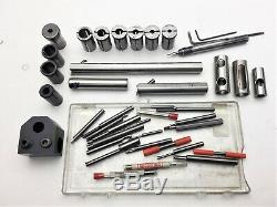 Hardinge etc carbide boring bar & tool holder lot 5/8 drill bushing C19 grooving