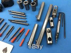 Hardinge etc carbide boring bar & tool holder lot 5/8 drill bushing C19 grooving