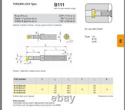 Horn Boring Bar Standard Tool Holders B111.0012.01. Carbide Inserts