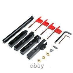 Lathe Tools Boring Bar Turning Tool Holder+Carbide Inserts +5x Wrenches 16mm Kit