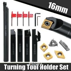 Lathe Tools Holder +Carbide Inserts +5x Wrenches Boring Bar Useful Pratical