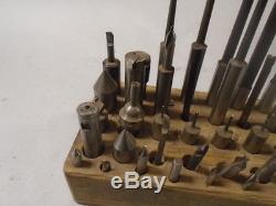 MACHINIST MILL LATHE Machinist Lot of Boring Bars and Other Cutters in Holder