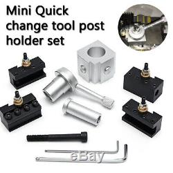 Mini Quick Change Tool Post Holder Set With 9pcs 3/8 Boring Bar and 5pcs
